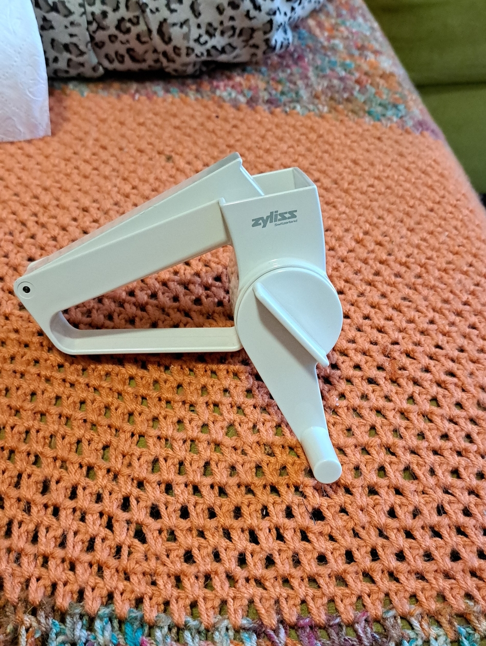 White Cheese Grater Easy-Crank Handheld